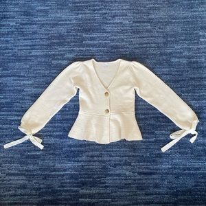 ❗️SOLD❗️Venus white knit cardigan